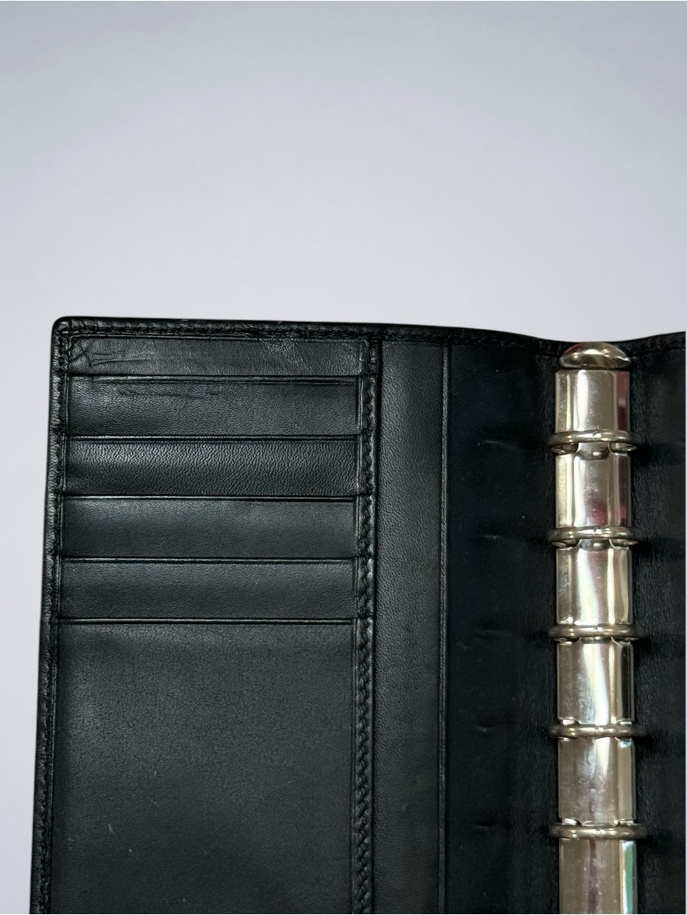 Vintage Gucci GG Denim 6 Ring Agenda Planner Black Y2K Original Retail Tag EPC - Picture 8 of 12